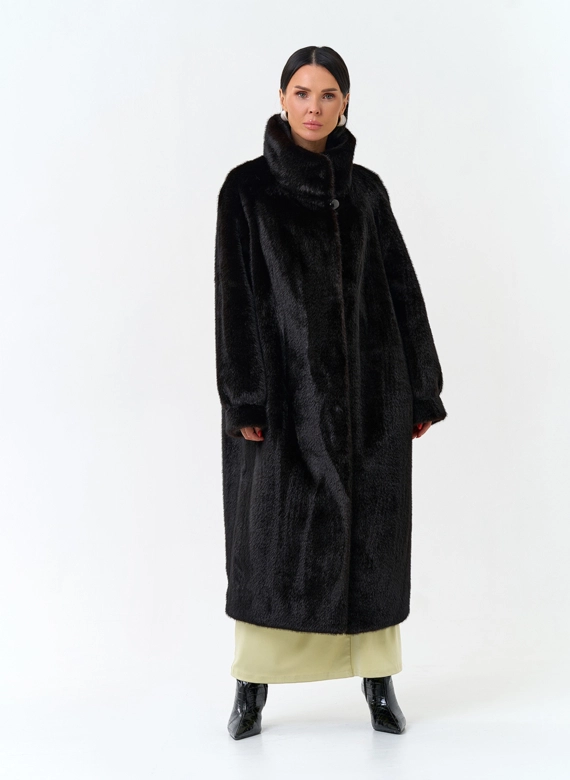 Женская шуба из эко меха фото