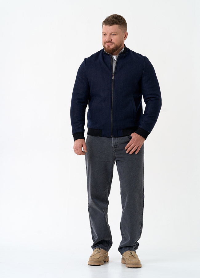 Мужское укороченное пальто бомбер модель № 32894 в рассрочку