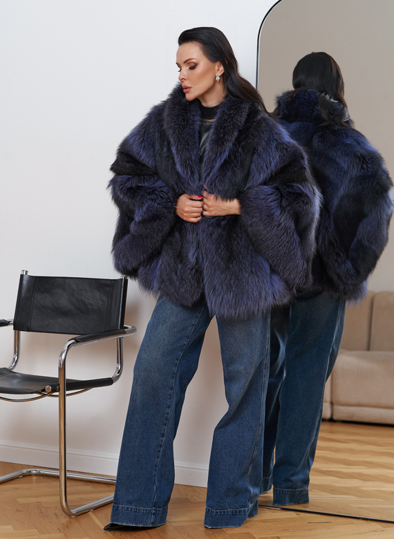 Шуба из енота летучая мышь