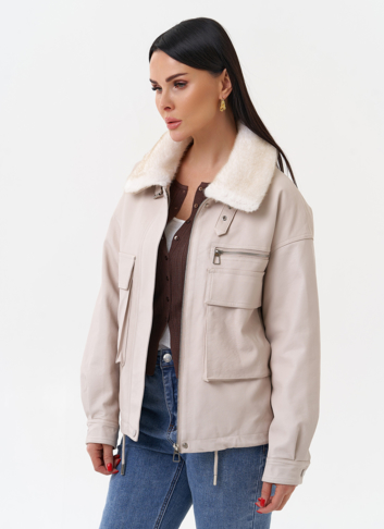 Куртка весенняя из искусственной кожи 