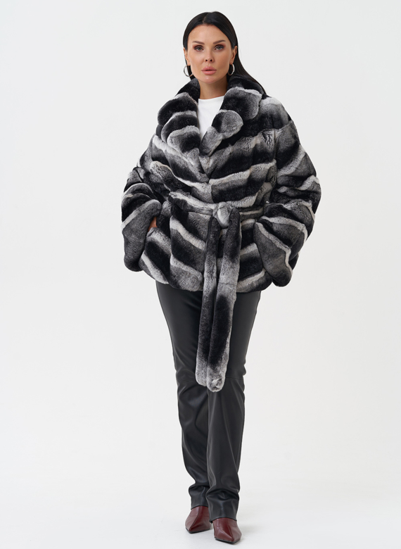 Женская шуба из меха кролика