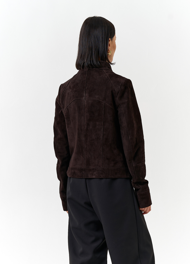 фото Женская куртка из натуральной замши модель № 32523