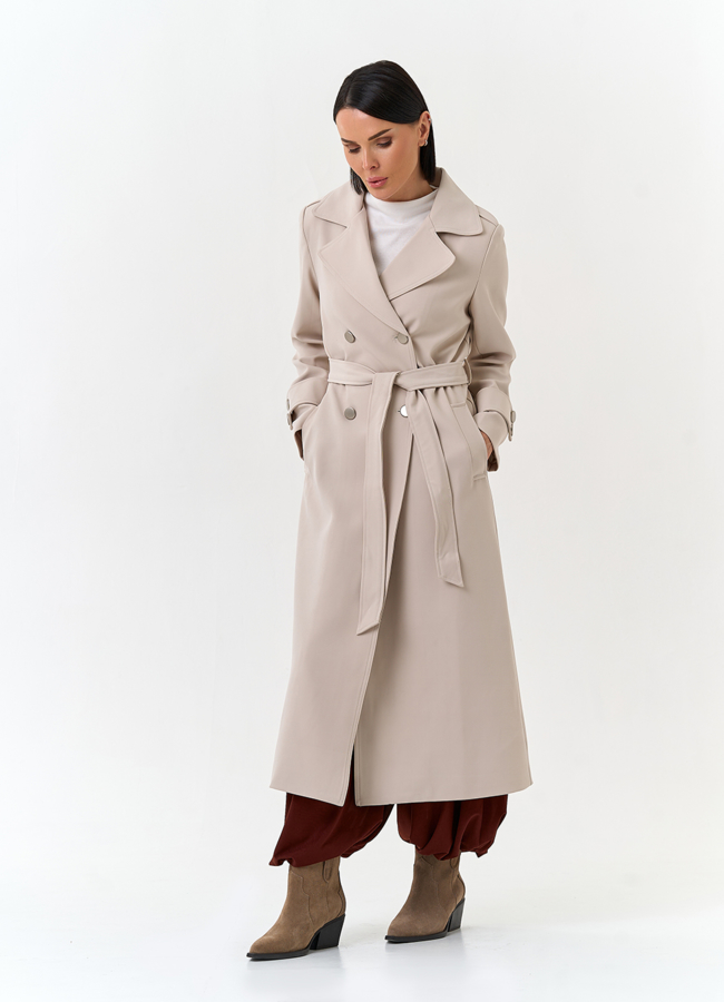 Женский плащ с поясом модель № 33095 универмаг малина