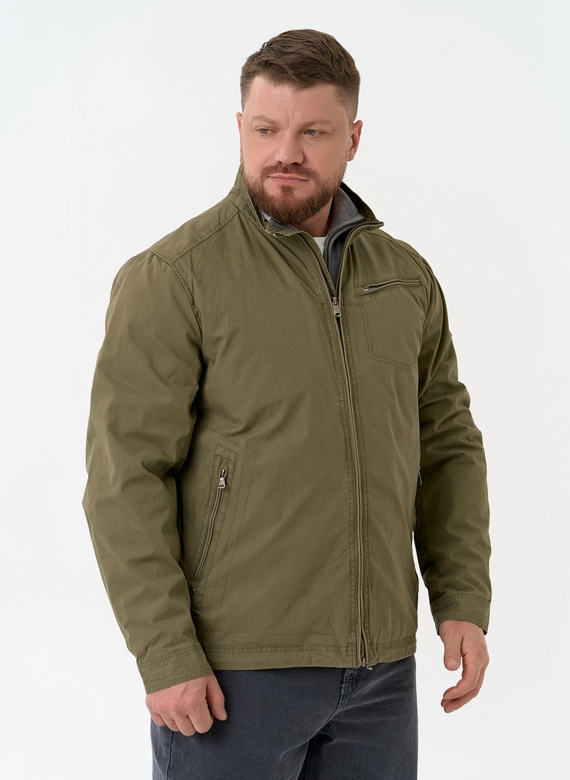 Мужская куртка ветровка с воротником стойкой