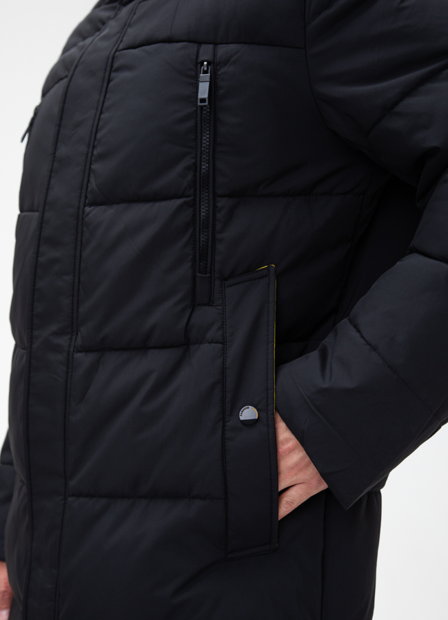 Мужской пуховик с капюшоном  модель № 27992 универмаг малина