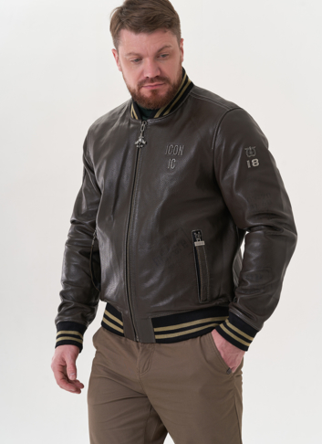 Мужская кожаная куртка "пилот"