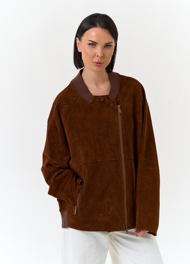 Женская куртка из натуральной замши  модель № 33103 универмаг малина