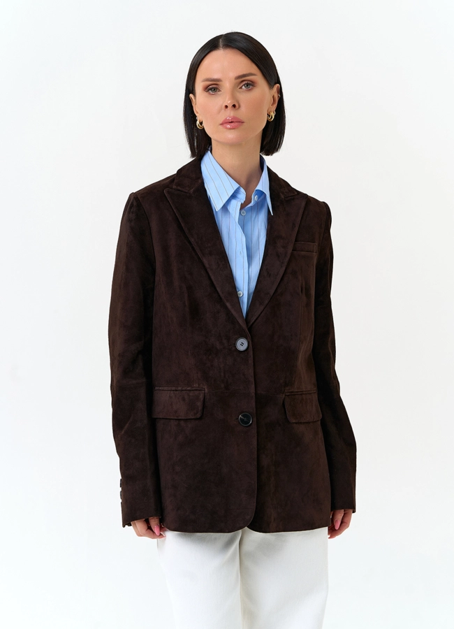 Женский замшевый жакет модель № 29925 универмаг малина