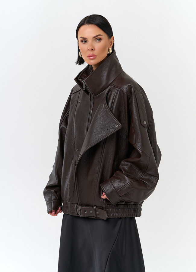 Женская куртка из натуральной кожи модель № 31397 универмаг малина