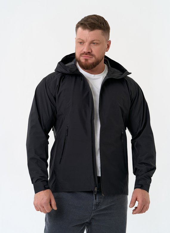 Мужская ветровка черного цвета