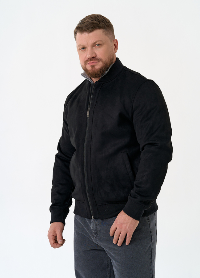 Мужская куртка бомбер из эко замши модель № 30293 универмаг малина