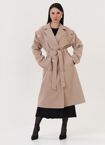 Классический плащ бежевого цвета